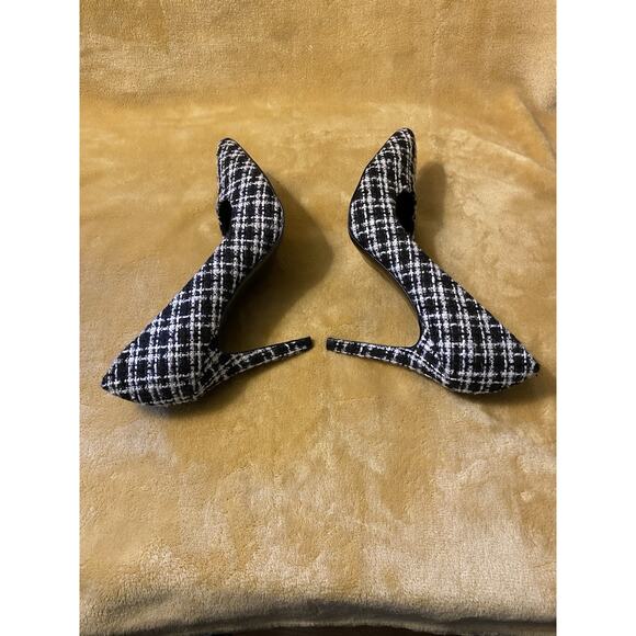 ANN TAYLOR Loft TWEED Black/white PUMPS 4” Heels SHOES SIZE 6M Classic NWOB - Picture 6 of 14